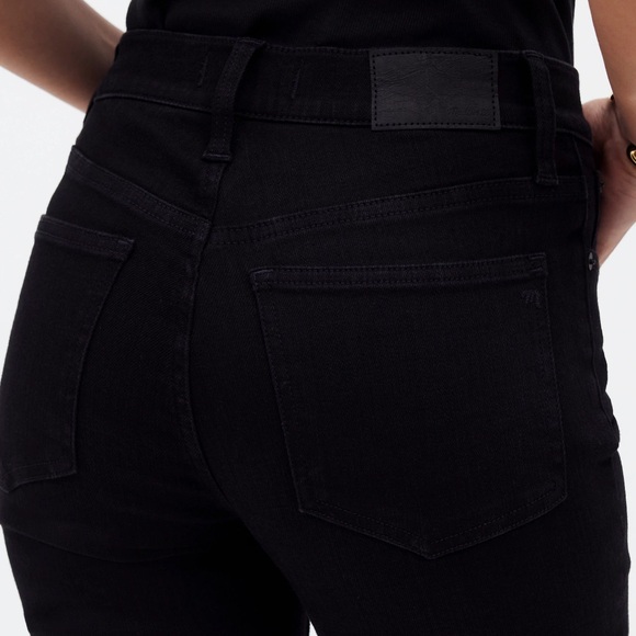 NWT Madewell Mid-rise Stretch Black Jeans // 33P - Picture 9 of 14